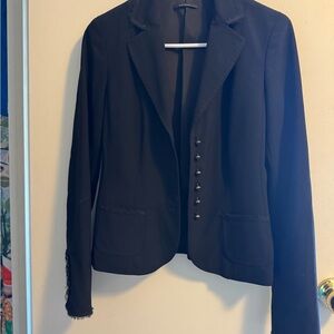 Elie Tahari Black Tailored Blazer with Notched Lapels